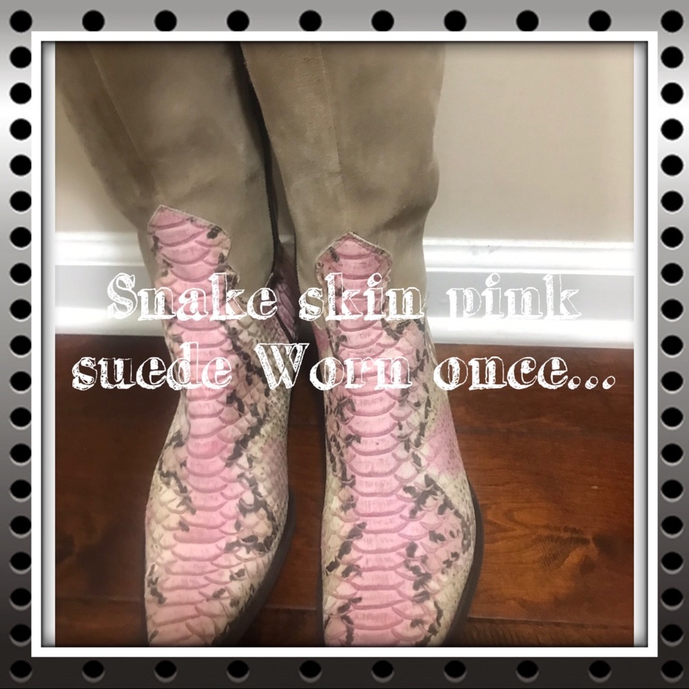 Snake skin boots